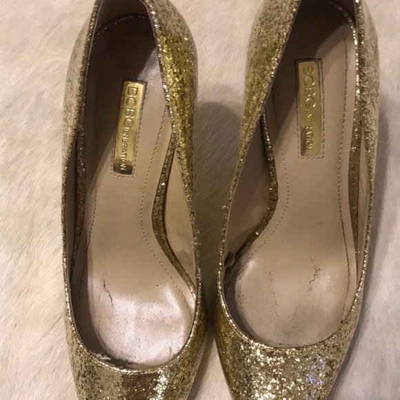 Gold Glitter High Heels - Picture 4 of 5